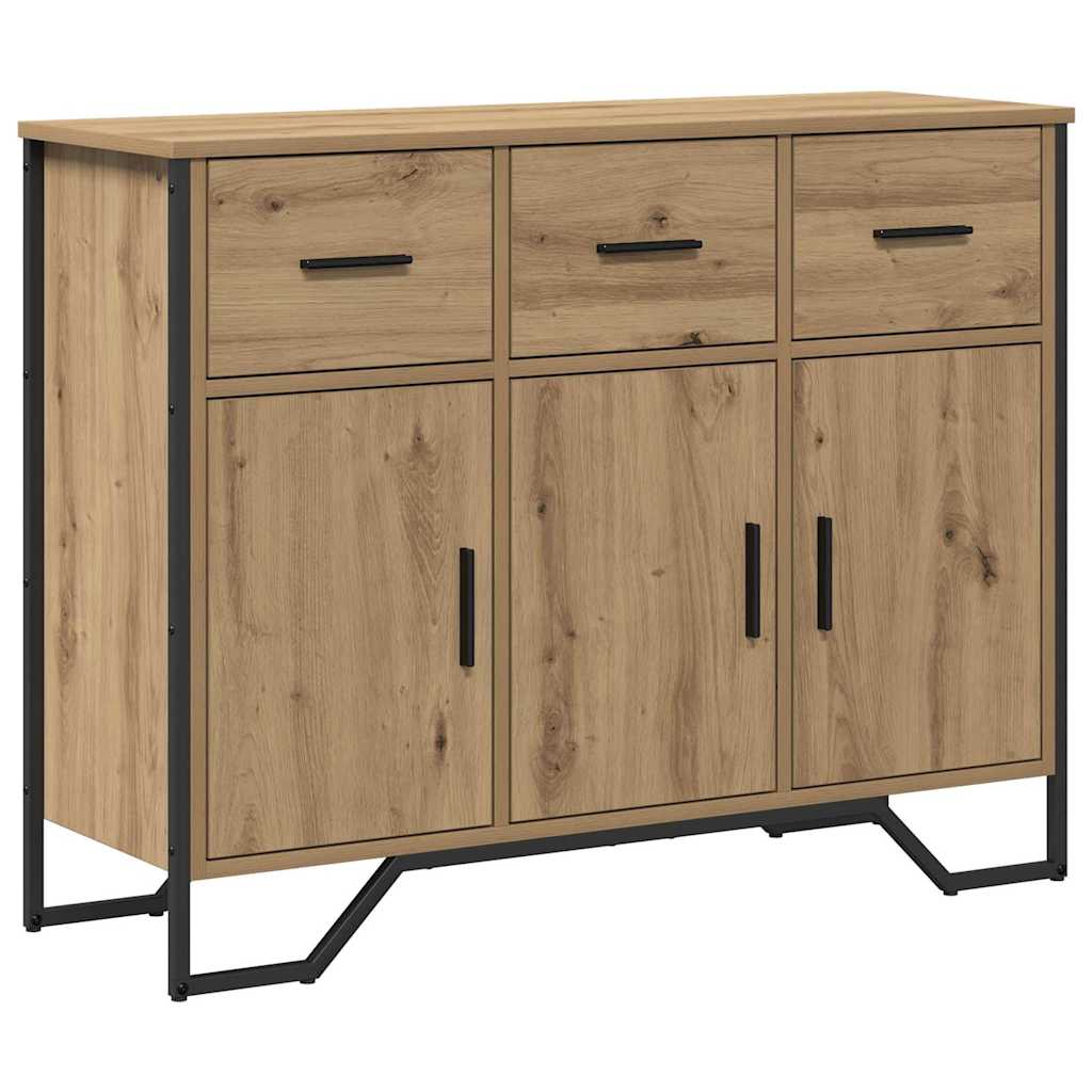 Sideboard Eiche handwerklich 97 x 32,5 x 74,5 cm Holzwerkstoff
