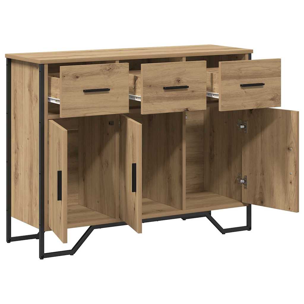 Sideboard Eiche handwerklich 97 x 32,5 x 74,5 cm Holzwerkstoff
