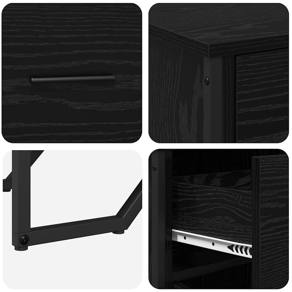 Sideboard Schwarze Eiche 97 x 32,5 x 74,5 cm Holzwerkstoff