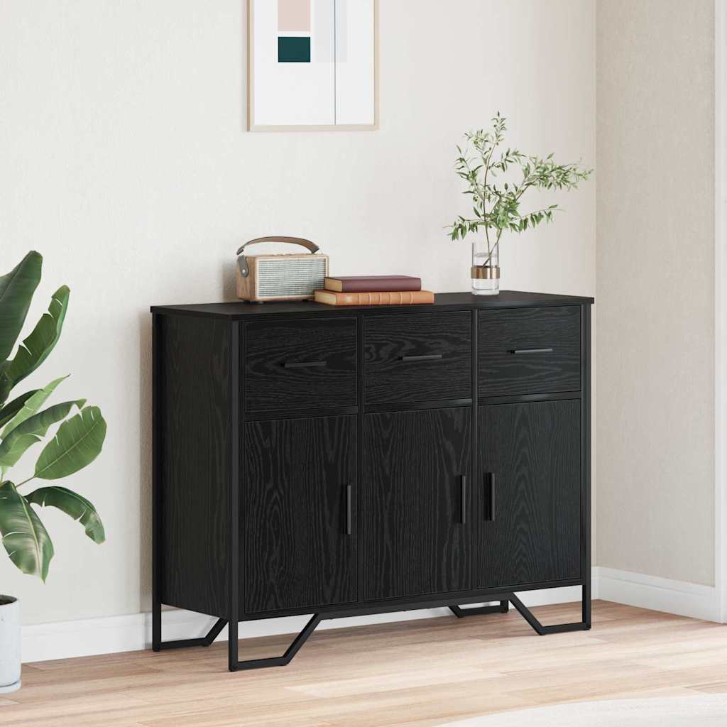 Sideboard Schwarze Eiche 97 x 32,5 x 74,5 cm Holzwerkstoff