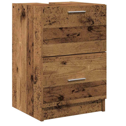 Waschtischschrank mit Tür Altholz 40 x 37 x 59 cm Holzwerkstoff