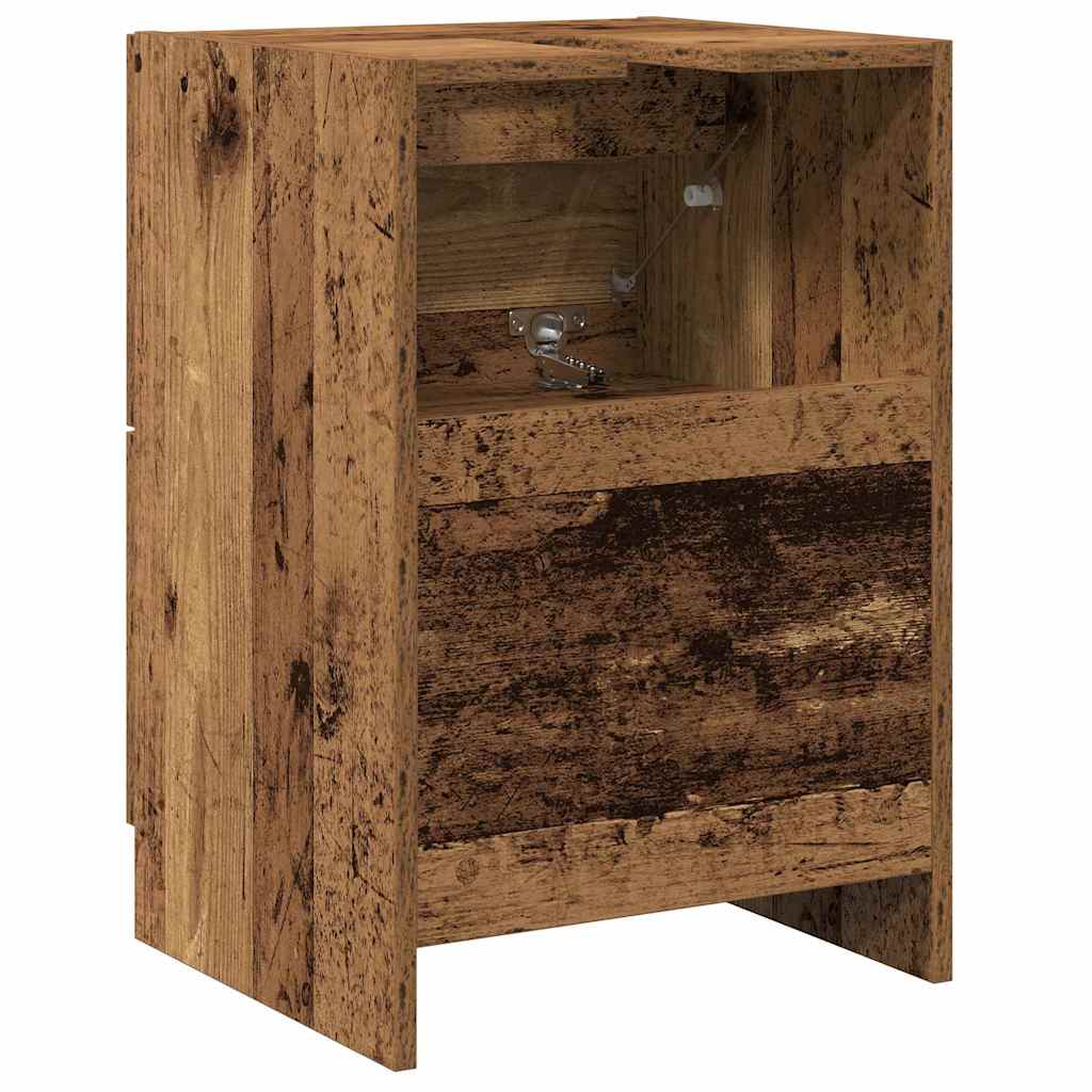 Waschtischschrank mit Tür Altholz 40 x 37 x 59 cm Holzwerkstoff