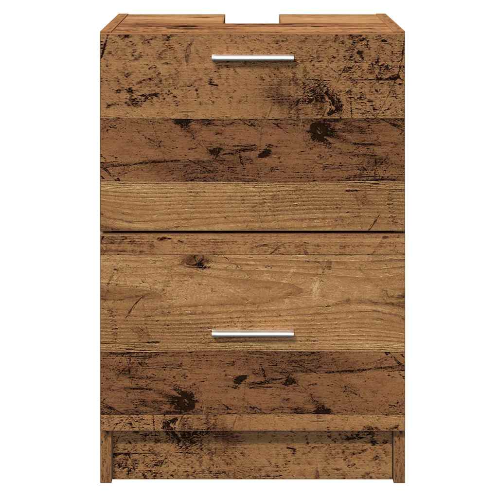 Waschtischschrank mit Tür Altholz 40 x 37 x 59 cm Holzwerkstoff