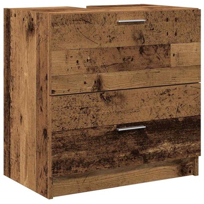 Waschtischschrank mit Tür Altholz 59 x 37 x 59 cm Holzwerkstoff