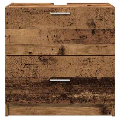 Waschtischschrank mit Tür Altholz 59 x 37 x 59 cm Holzwerkstoff