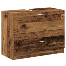 Waschtischschrank mit Tür Altholz 78 x 37 x 59 cm Holzwerkstoff