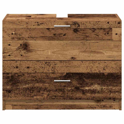 Waschtischschrank mit Tür Altholz 78 x 37 x 59 cm Holzwerkstoff