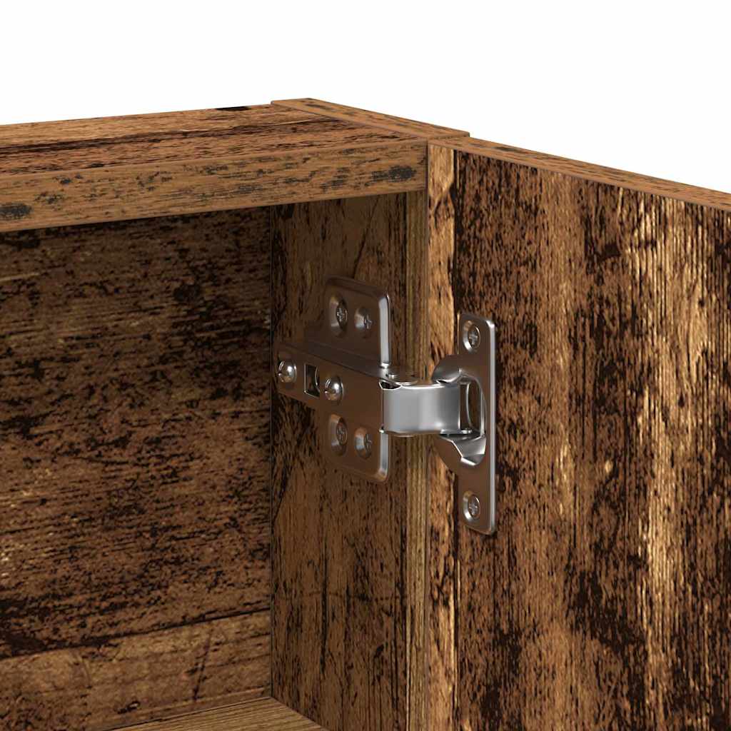 Schminktisch mit Tür Altholz 80 x 35 x 132 cm Holzwerkstoff