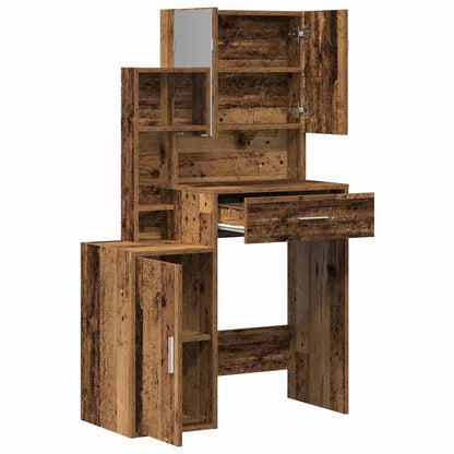 Schminktisch mit Tür Altholz 80 x 35 x 132 cm Holzwerkstoff