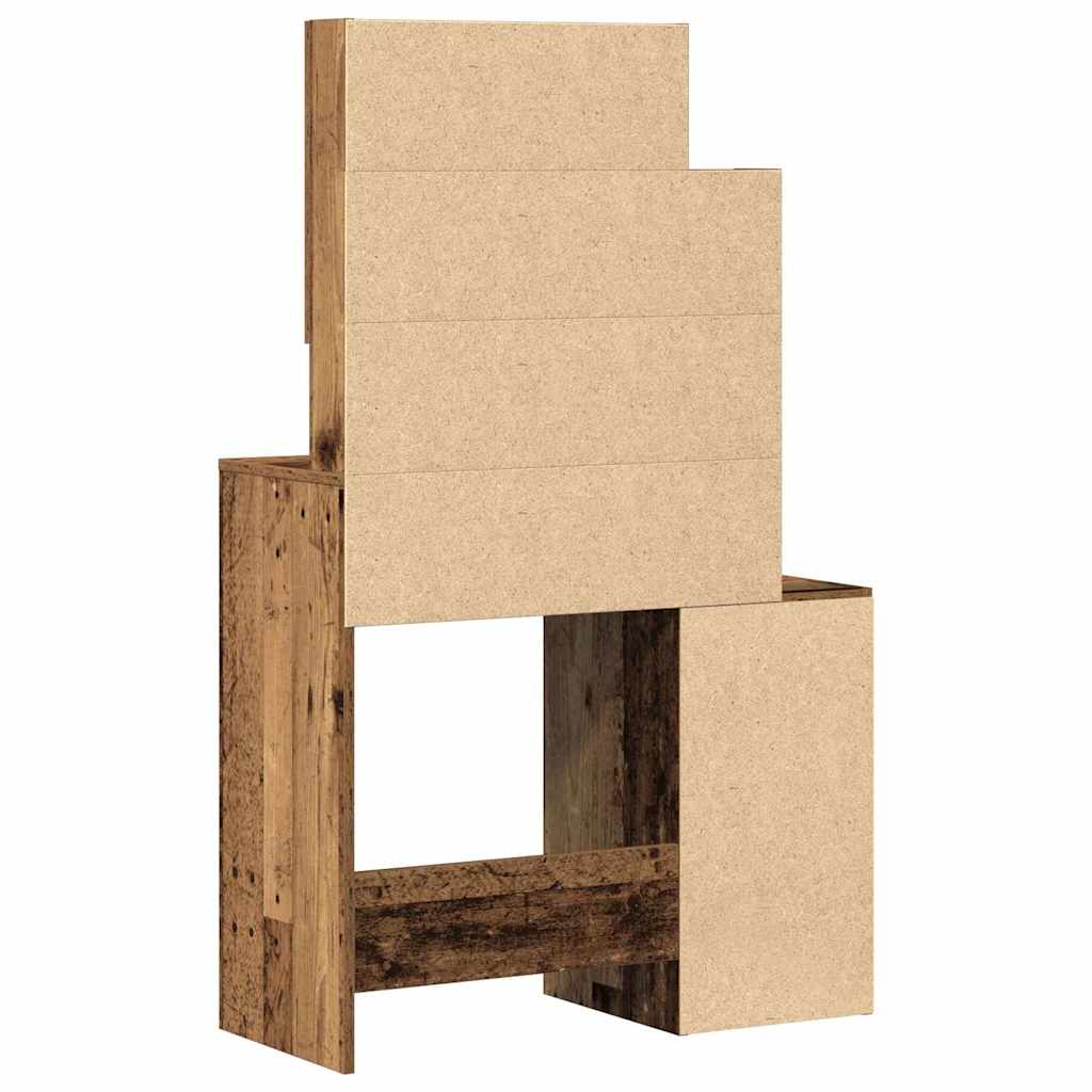 Schminktisch mit Tür Altholz 80 x 35 x 132 cm Holzwerkstoff