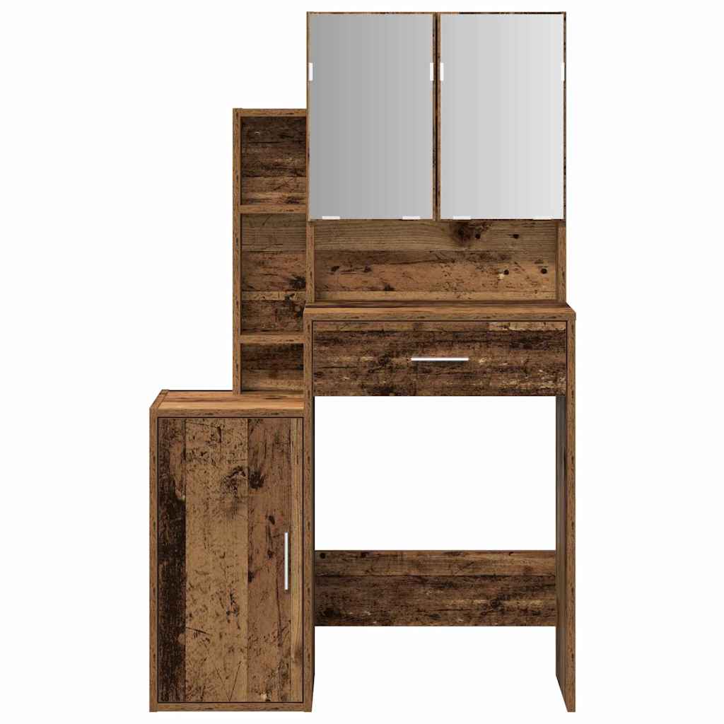 Schminktisch mit Tür Altholz 80 x 35 x 132 cm Holzwerkstoff