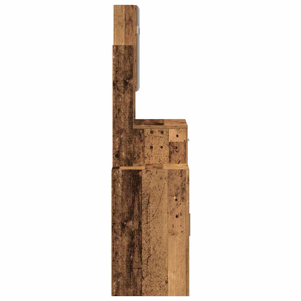 Schminktisch mit Tür Altholz 80 x 35 x 132 cm Holzwerkstoff