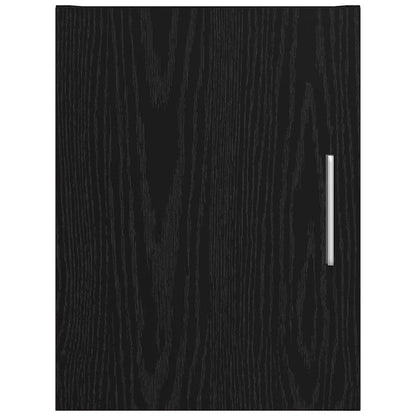 Wandschrank Wandmontiert Schwarz Eichen-Optik 30 x 42.5 x 40 cm