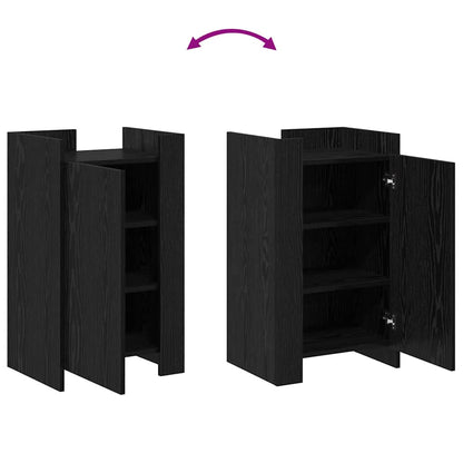 Sideboard Schwarze Eiche 45 x 35 x 75 cm Holzwerkstoff