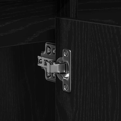 Waschbeckenunterschrank mit Tür Schwarze Eiche 91 x 35 x 60 cm