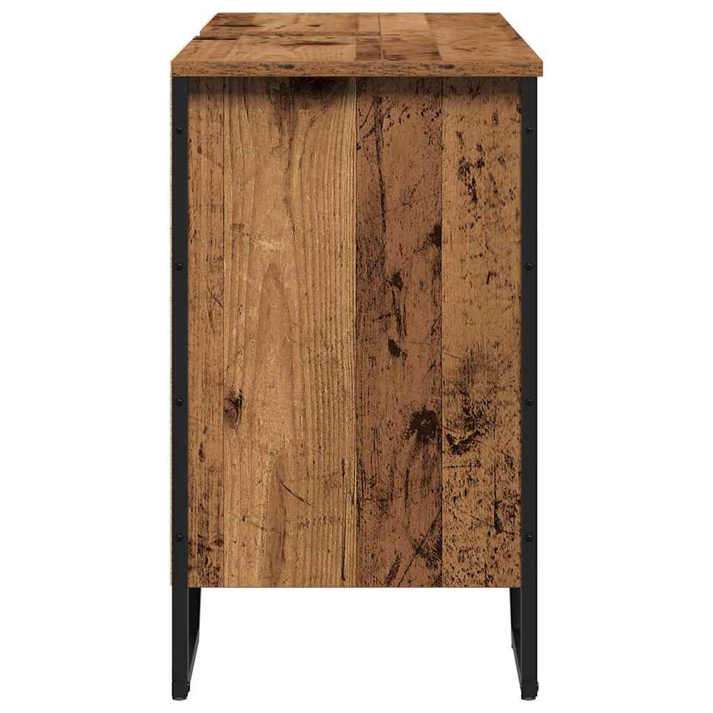 Waschbeckenschrank Altholz 91 x 35 x 60 cm Holzwerkstoff