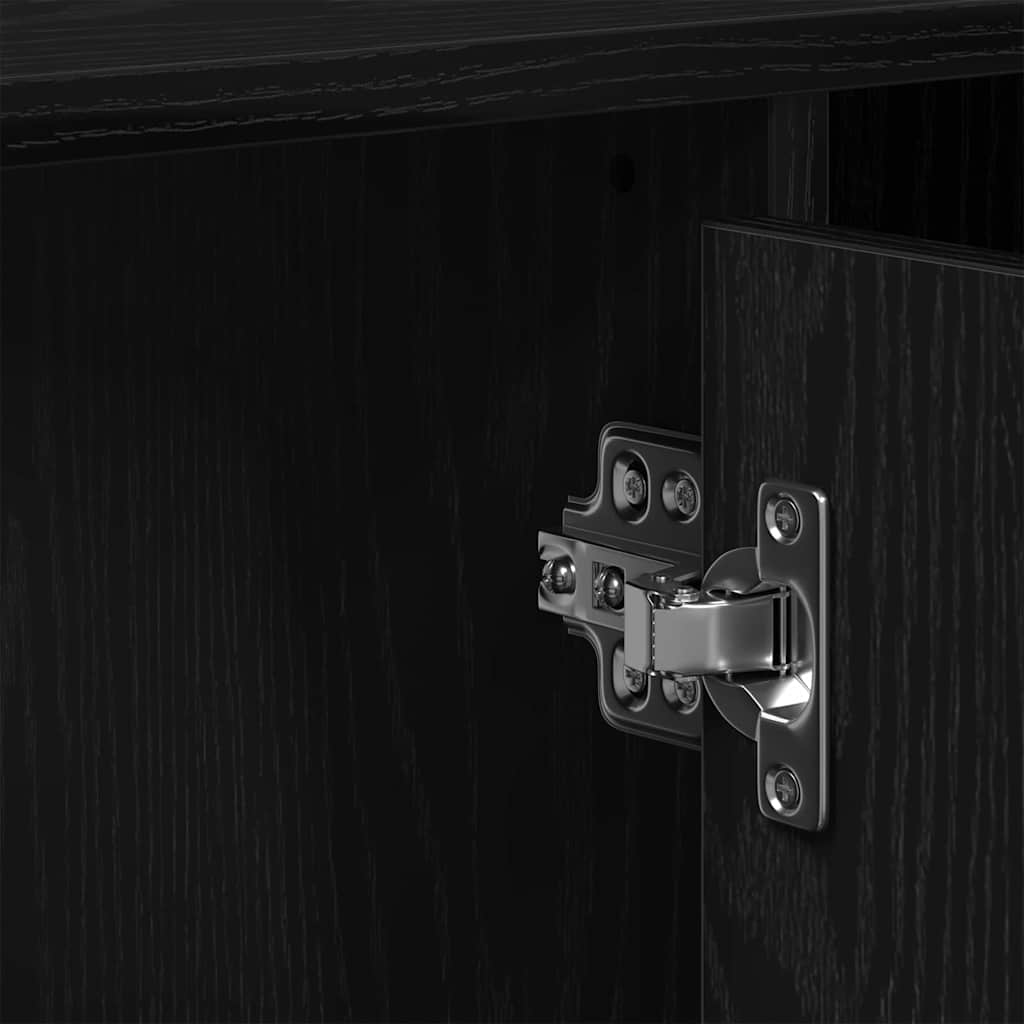 Waschbeckenschrank Schwarze Eiche 91 x 35 x 60 cm Holzwerkstoff