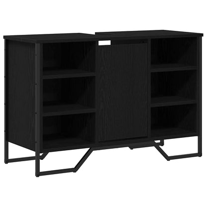 Waschbeckenschrank Schwarze Eiche 91 x 35 x 60 cm Holzwerkstoff