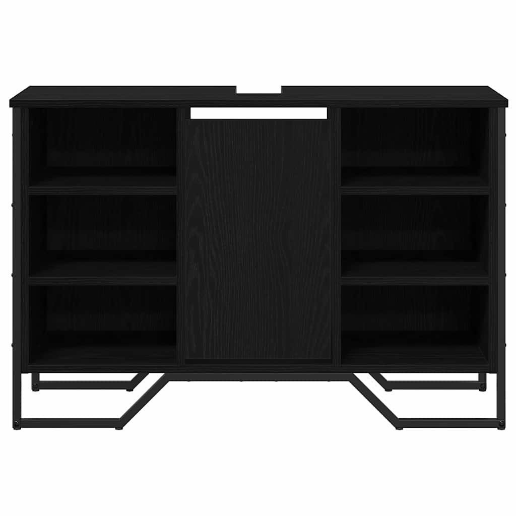 Waschbeckenschrank Schwarze Eiche 91 x 35 x 60 cm Holzwerkstoff
