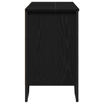 Waschbeckenschrank Schwarze Eiche 91 x 35 x 60 cm Holzwerkstoff