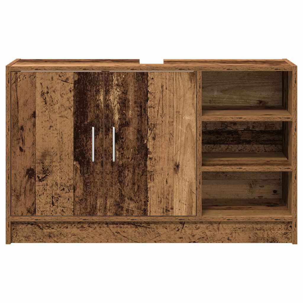 Waschbecken-Schrank Altholz 90 x 29 x 55 cm Holzwerkstoff
