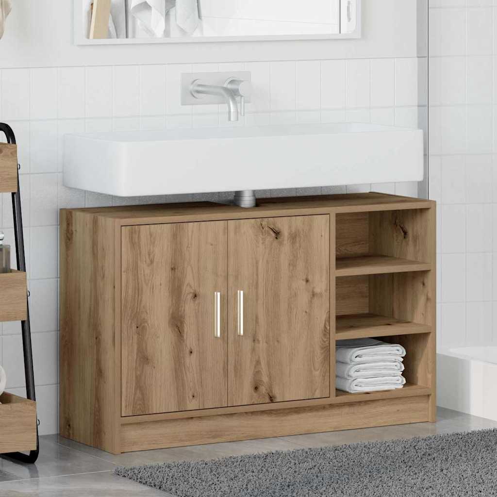 Waschbecken-Schrank Artisan Eiche 90 x 29 x 55 cm Holzwerkstoff