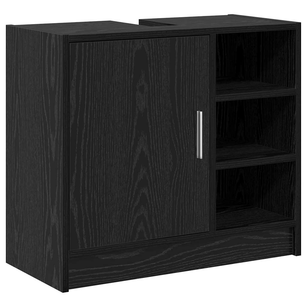 Waschbecken-Schrank mit Speicher Schwarze Eiche 63 x 29 x 55 cm