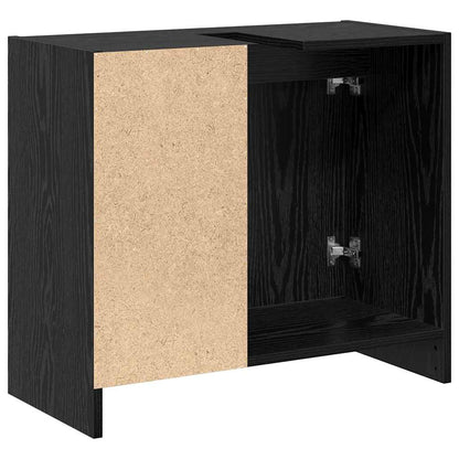Waschbecken-Schrank mit Speicher Schwarze Eiche 63 x 29 x 55 cm