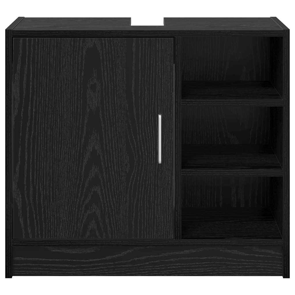 Waschbecken-Schrank mit Speicher Schwarze Eiche 63 x 29 x 55 cm