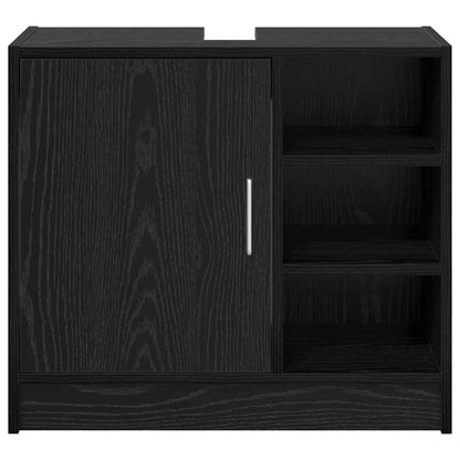 Waschbecken-Schrank mit Speicher Schwarze Eiche 63 x 29 x 55 cm