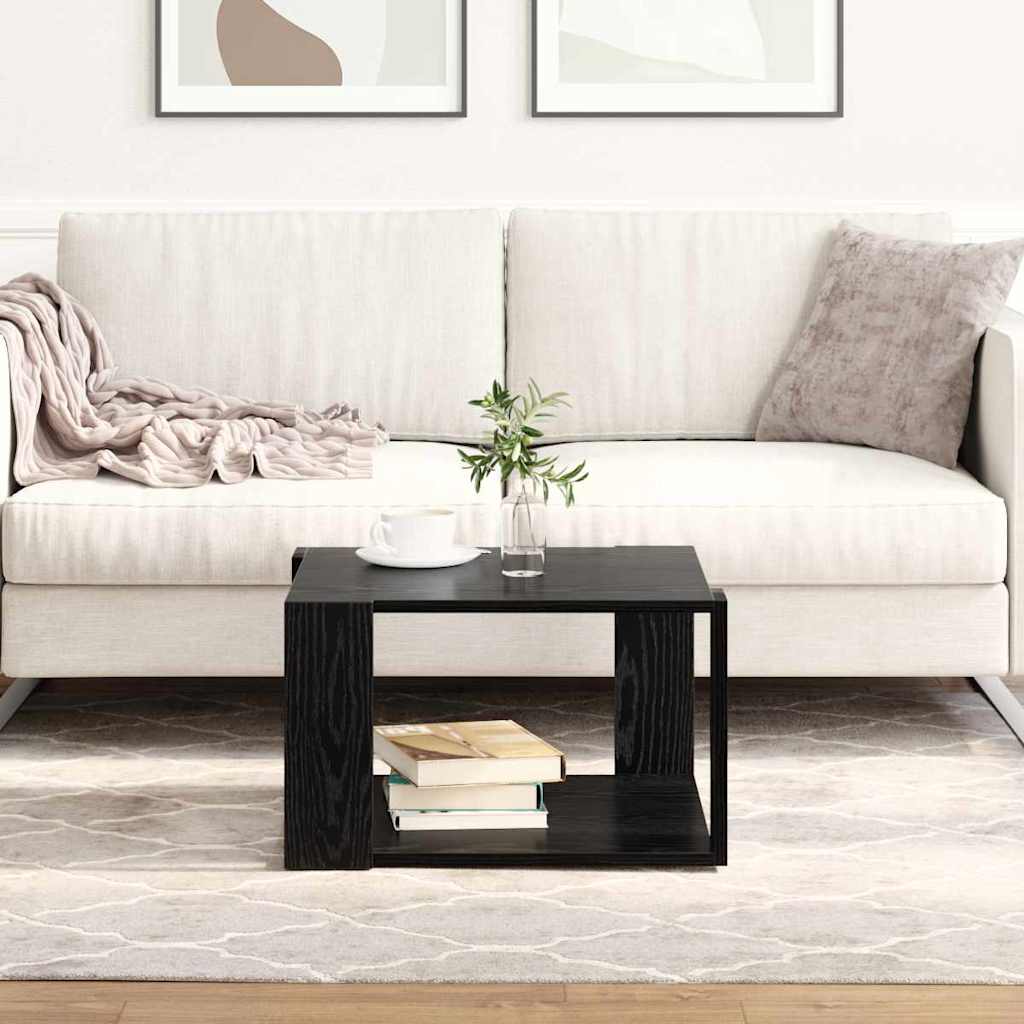 Couchtisch Schwarz Eichen-Optik 51.5 x 51.5 x 30 cm