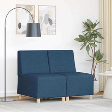 Modulares Armfreies Sofa 2 pcs Blau 55 x 74 x 82 cm Stoff