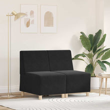 Modulares Armfreies Sofa 2 pcs Schwarz 55 x 74 x 82 cm Samt