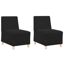 Modulares Armfreies Sofa 2 pcs Schwarz 55 x 74 x 82 cm Samt