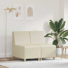 Modulares Armfreies Sofa 2 pcs Creme 55 x 74 x 82 cm Kunstleder