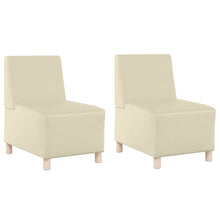 Modulares Armfreies Sofa 2 pcs Creme 55 x 74 x 82 cm Kunstleder