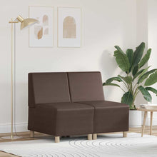 Modulares Armfreies Sofa 2 pcs Braun 55 x 74 x 82 cm Kunstleder