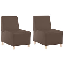 Modulares Armfreies Sofa 2 pcs Braun 55 x 74 x 82 cm Kunstleder