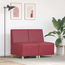 Modulares Armfreies Sofa 2 pcs Weinrot 55 x 74 x 82 cm