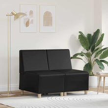 Modulares Armfreies Sofa 2 pcs Schwarz 55 x 74 x 82 cm