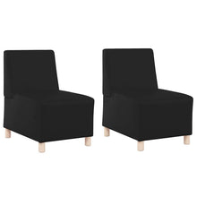 Modulares Armfreies Sofa 2 pcs Schwarz 55 x 74 x 82 cm