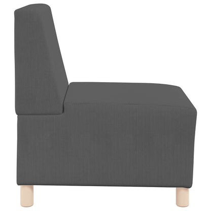 Modulares Armfreies Sofa 2 pcs Dunkelgrau 55 x 74 x 82 cm