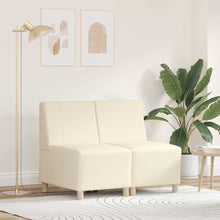 Modulares Armfreies Sofa 2 pcs Creme 55 x 74 x 82 cm Cordstoff