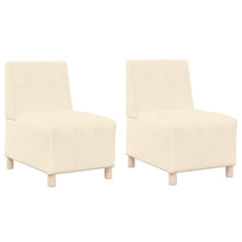 Modulares Armfreies Sofa 2 pcs Creme 55 x 74 x 82 cm Cordstoff