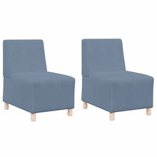 Modulares Armfreies Sofa 2 pcs Blau 55 x 74 x 82 cm Cordstoff