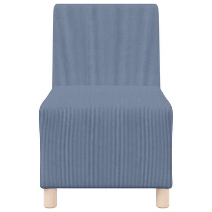 Modulares Armfreies Sofa 2 pcs Blau 55 x 74 x 82 cm Cordstoff
