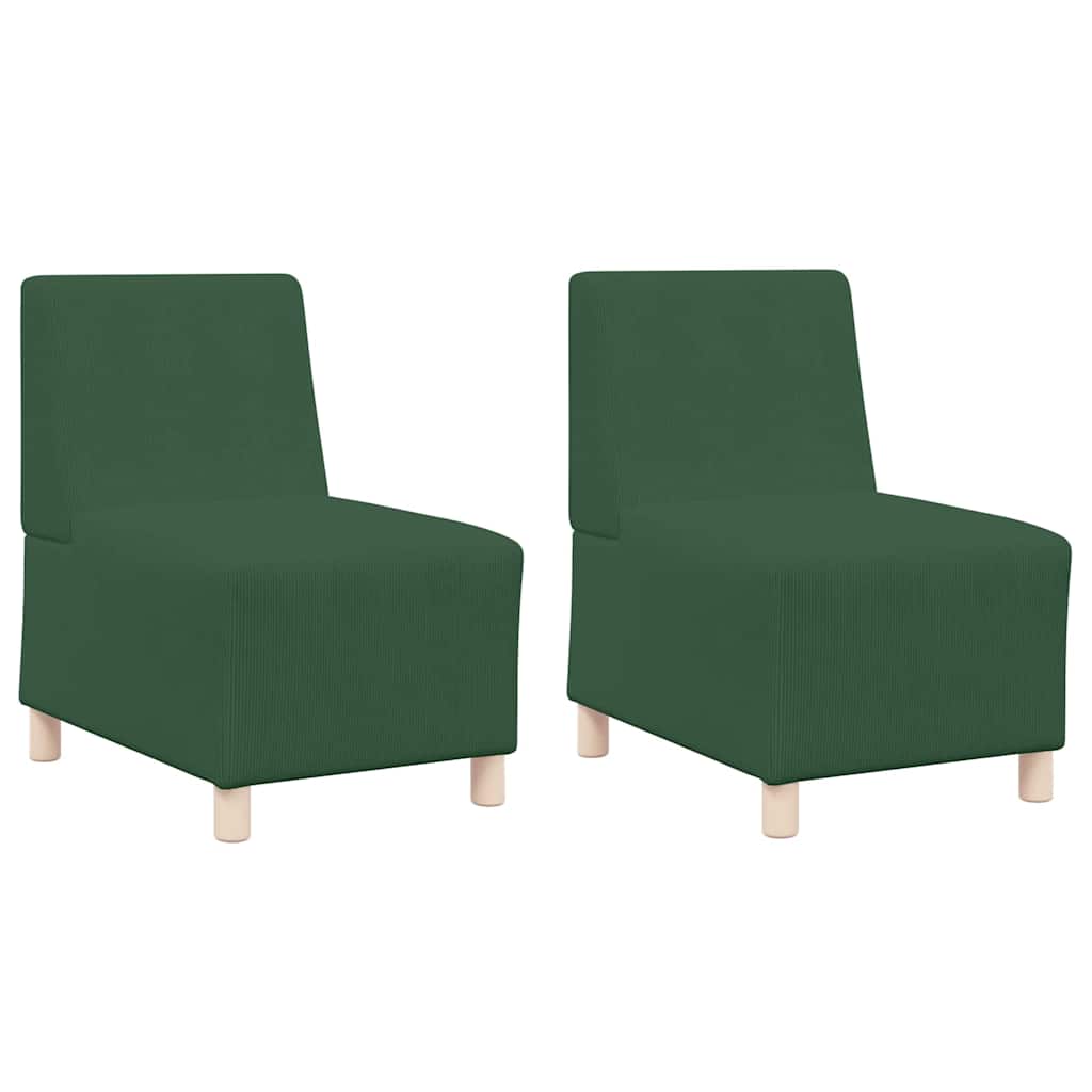 Modulares Armfreies Sofa 2 pcs Dschungelgrün 55 x 74 x 82 cm