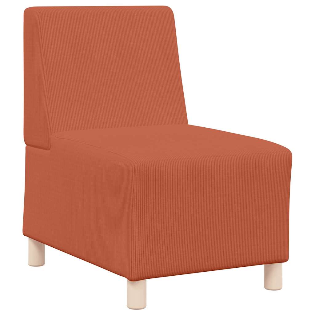 Modulares Armfreies Sofa 2 pcs Orange 55 x 74 x 82 cm Cordstoff