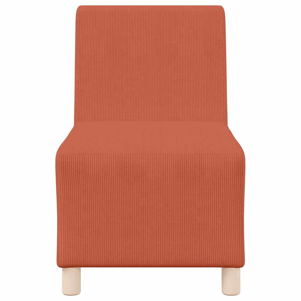Modulares Armfreies Sofa 2 pcs Orange 55 x 74 x 82 cm Cordstoff