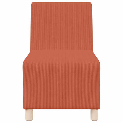 Modulares Armfreies Sofa 2 pcs Orange 55 x 74 x 82 cm Cordstoff